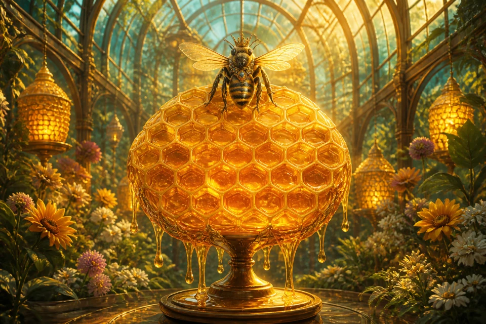The Honeyglass Garden premium game key art